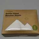 2-Pack Organic Bassinet Sheets for Girls, Boys - 100% Cotton Bassinet Mattress Sheets Compatible with Halo Bassinest Swivel Sleeper, Graco, Baby Delight, Chicco, Unisex Fitted Bassinet Sheets(Soft White)