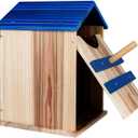 Screech Owl House, Large Handmade Wooden Owl Boxes for Outside with Mounting Screws, 10" x 10" x 14" Easy Assembly Required Nesting Box for Outdoors, Cozy House for Lovely Birds