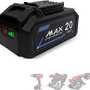 20V 6.0Ah Battery for SKIL PWRCORE 20V Series Cordless Power Tools, Replacement for Skil Battery Model BY519601, BY519603, BY519702, Lithium-Ion