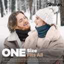 2 x ROXUN Winter Neck Gaiter, Neck Warmer Cover Ski Gaiters for Men/Women Fleece Thick Elegant Stylish