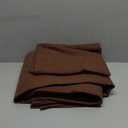 MooMee Bedding Duvet Cover Set 100% Washed Cotton Linen Like Textured Breathable Durable Soft Comfy (Solid Cocoa Brown, Queen 90"x90")