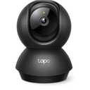 Tapo 1080P Indoor Pan/Tilt Wired Security Camera - Works as a Baby & Pet Monitor, Motion Detection, 2-Way Audio, Siren, Night Vision, Subscription-Free Local Storage or Optional Cloud, Black, C201