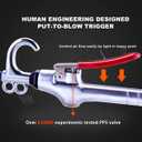 High Volume Air Blow Gun Alluminum Rubber Guard Air Flow Nozzle,Industrial Household Air Blower Gun,Pneumatic Air Compressor Accessories Dust Cleaning Tool