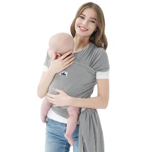 Baby Wraps Carrier, Jeroray Baby Carrier, Hands Free Infant Carrier, Lightweight, Breathable, Softness, Light Grey