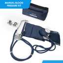 Primacare DS-9181-BL Professional Aneroid Sphygmomanometer and Sprague Rappaport Stethoscope, Manual Blood Pressure Kit with Cuff and Carrying Case, Blue