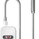 Electric Shower Heater Instantaneous Water Heater for Bath Instant Hot Faucet Kitchen Heating Thermostat Mini Tankless LCD Digital Instant Water Heater For Bathroom
