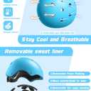 Kids Bike Helmet Set, Adjustable Helmet for Ages 2-3-5-8-14 Year Boys Girls, Toddler Pad Set with Knee and Elbow Pads for Bike, Roller, Skating, Scooter, Longboard and More Sports, 6 Color