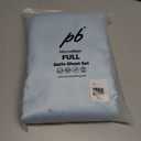 Pure Bedding Satin Sheets Full [4-Piece, SkyBlue] Hotel Luxury Silky Bed Sheets - Extra Soft 1800 Microfiber Sheet Set, Wrinkle, Fade, Deep Pocket Fitted Sheet, Flat Sheet, Pillow Cases