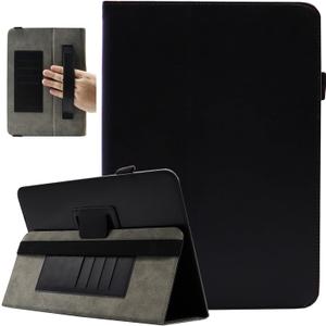 Universal 10 10.1 11 Inch Tablet Case, Viclowlpfe Protective Folio Stand Android 16 15 Case for 9.6-11 Inch Tablet with Hand Strap and Cards Slots, Black