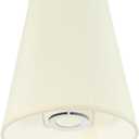 Amosfun Semi-Circular 7.1 Inch Linen Drum Lamp Shade Cover for Table Lamp E14 Bulb Modern Decorative Lampshade for Bedroom Living Room Home (Beige)