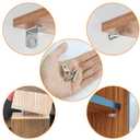 104Pcs Shelf Support Pegs Kit,Pins Kitchen Cabinet Shelf Holders Pegs Set,Bookshelf Pegs for Shelves,Bookshelf Pegs Shelf Supports Pins(4 Styles)