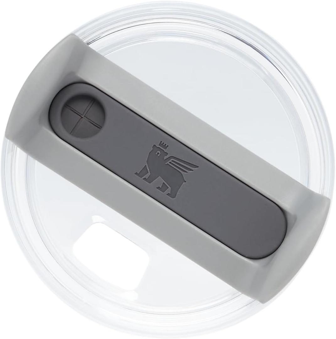 Stanley Quencher Tumbler Lid | Twist on Flowstate 3-Position Lid Replacement for Tumbler with Handle | Accessory fits Stainless Steel Drinking Cup | BPA-Free | Clear (Black)