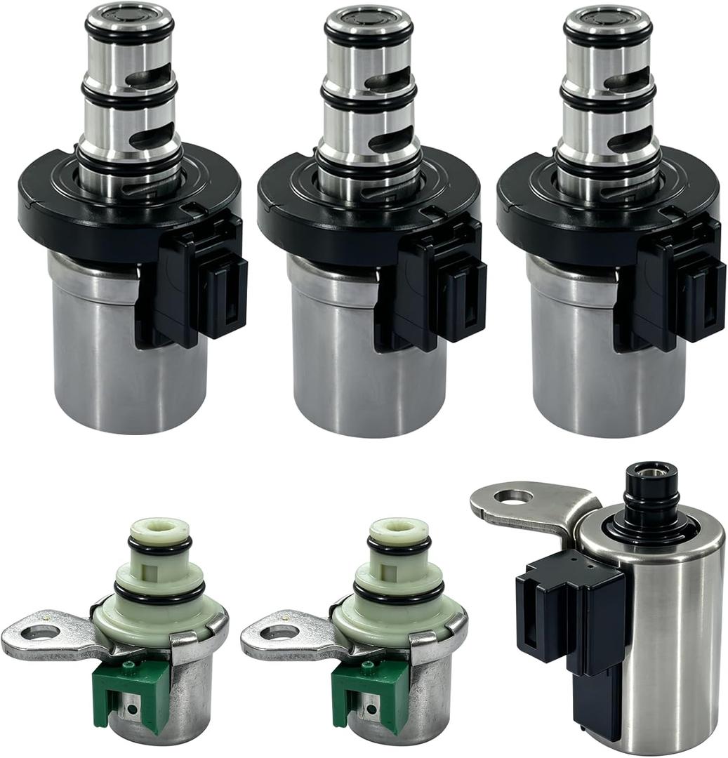 4F27E Transmission Solenoid Kit 6Pcs Compatible with Mazda 2 3 5 6 CX-7 MPV 2002-2012 & Ford Fiesta Focus with 4F27-E 4 Speed Automatic Transmission Replace# 48420K-R FN4A-EL