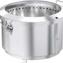 Onlyfire 24 Inch Outdoor Smokeless Fire Pit Stainless Steel Fire Bowl, Portable Wood Burning Stove with Detachable Handles for Backyard Camping
