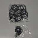 Hotop 30 Pcs Metal Drapery Curtain Rings 0.98/1.26/1.65 inch Interior Diameter and 30 Pcs Hanging Curtain Drapery Pin Hooks for Window Door Shower(42 mm,Black)