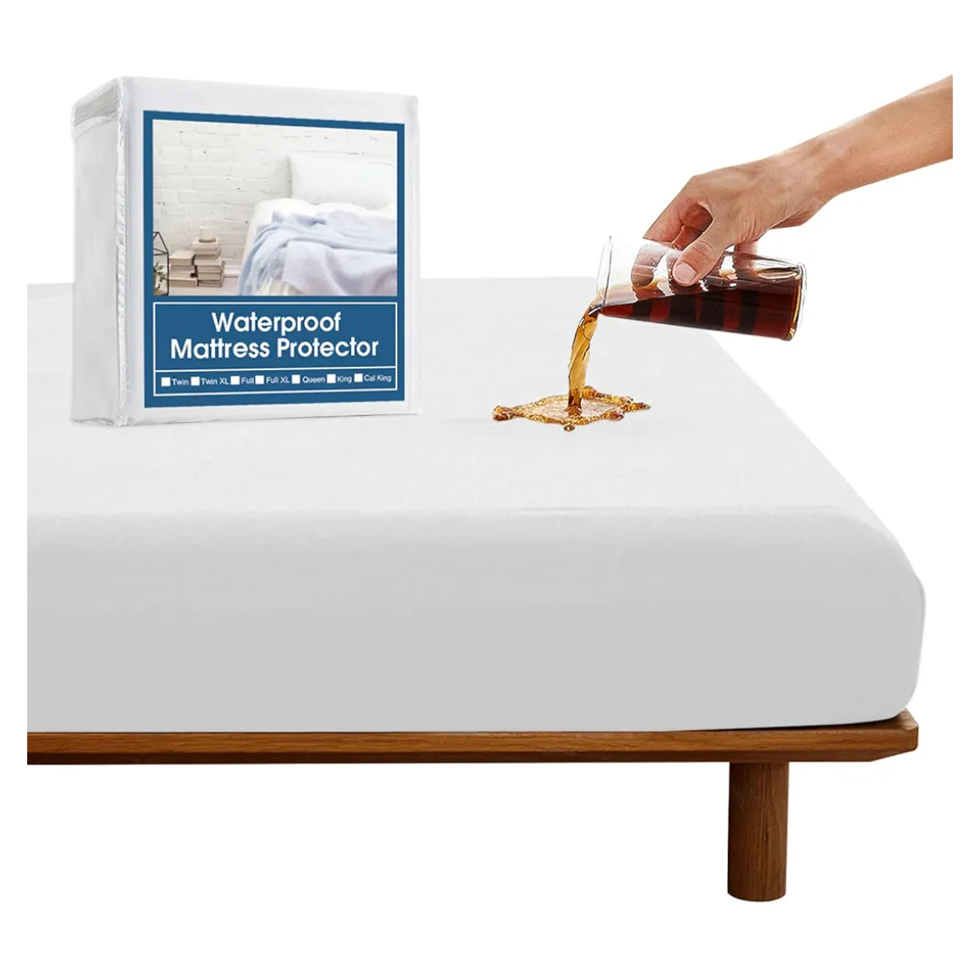 SPRINGSPIRIT Full Size Waterproof Mattress Protector, Full Mattress Cover Pad Waterproof with Deep Pocket up to 14’’, Bed Fitted Sheet