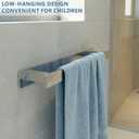 Bathroom Towel Bars,16-Inch Stainless Steel Towel Bar for Large Towel,Strong Self-Adhesive/Screws Wall Mounting,Rust-Proof,Towel Holder for Bathroom and Kitchen Storage (Brushed Nickel)