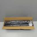 Black Long Curtain Rod Tension Shower Curtain Rods 30 to 124 inch Adjustable Spring Heavy Duty Rods for Bathroom Windows Outdoor Spliced and Telescopic Design No Drill No Slip Stainless Steel