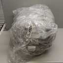 HARBOREST Chair Cushions for Dining Chairs Set of 4 - Chenille Tufted Kitchen Chair Cushions with Ties and Non-Slip Bottom, Foam Chair Pads for Dining Chairs, 17" x 17", Light Grey