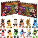 2025 Christmas Advent Calendar Horror Game Action Figures Toy Set, Countdown to Set for Kids, Inspired by The Five Night Figures with Masks, Movable Joints Collectible Toys for Boys