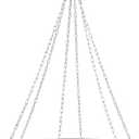 24 Inches Silver Metallic Ceiling Drapes Hanging Kit for 6 Panels Wedding Drapes Decorations Canopy Hoop Metal Hardware Kit