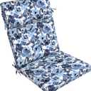 Arden Outdoor Chair Cushion, 21 x 20, Rain-Proof, Fade Resistant 20 x 21, Blue Garden Floral