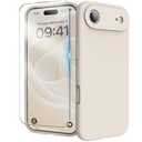 INGIDO for iPhone Air Case, Liquid Silicone Cover with Camera Protection Anti-Scratch Soft Microfiber Lining Shockproof Protective Phone Case for iPhone Air 6.5", Stone