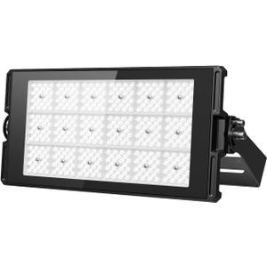 200W LED Stadium Light, 20000LM Super Bright Outdoor Flood Light with Adjustable Lighting Angle 6500K Daylight IP66 Waterproof Floodlight for Garage, Garden, Lawn, Yard, Parking Lot