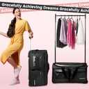 Fanwoli 23" Dance Bag with Garment Rack | Upgraded Stable System & Fabric | More Lightweight & Wear-Resistant | Ideal Competition Rolling Duffle Bag
