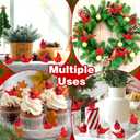 5 x 40 Pcs Mini Resin Cardinal Birds, Tiny Red Bird Animals Figurines Christmas Ornaments for Crafts Miniature Fairy Garden Micro Landscape Xmas Gifts Parties Christmas Decorations Home Decor