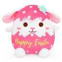 Easter Bunny Stuffed Animal, 8 Inch Kawaii Bunny Plush Small Stuffed Animals Super Soft Eggshell Rabbit Toys Pillow, Easter Gift for Kids Girls Boys Home Decoration Party Favor