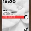 Americanflat 16x20 Picture Frame with Polished Plexiglass - Wide Picture Frames Made of Engineered Wood for Vertical or Horizontal Wall Display - Epic Collection - Walnut