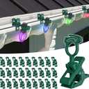 C7 C9 christmas light spring clips, 100Pcs Self-lock heavy duty quick Christmas Light Clips, Fit E12/E17 Base, Mini Lights Holiday Rope Lights, Perfect for gutter Shingle Metal Roof Fence Railing