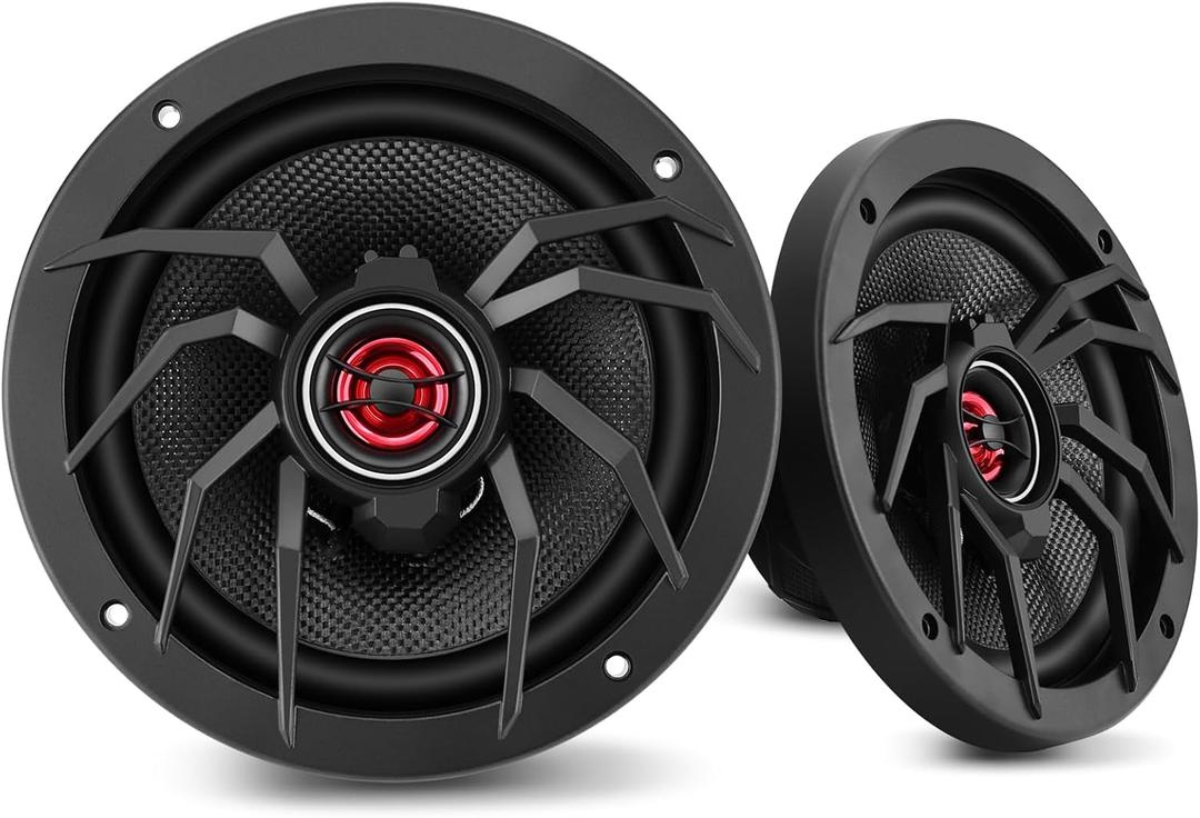 6.5" Coaxial Car Speakers1000W Max Power250W RMS4 OhmPlug & Play Upgrade for Old CarsTransform Your Daily Commute into a Stress-Relief Concert Hall Experience (Pair)