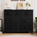 HAPPYMONT Fabric Dresser for Bedroom with 7 Drawers, Chest of Drawers