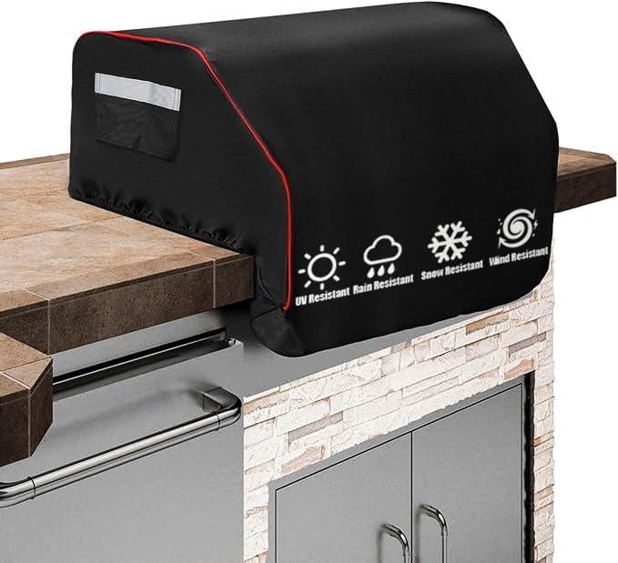 32 Inch Built-in Grill Cover for Bull 45005 Built in Gas Grill, Grill Cover for Outdoor Grill, Bull Outdoor Kitchen & Grill Head Cover, Waterproof Heavy Duty BBQ Grill Cover Cover with Handle