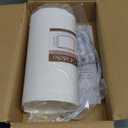 GO&SO White Textured Drum lampshade Medium Lamp Shade 13" Top x 13" Bottom x 10" High (Spider) Modern Linen Lamp Shades for Table Lamp Bedside Lamp Natural Linen Replacement Assembly is Required