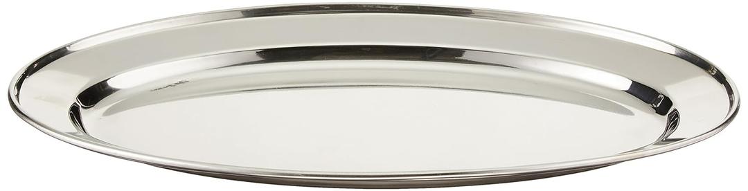 Winco OPL-14 Stainless Steel Oval Platter, 13.63-Inch by 8.75-Inch