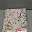 KEUSPI Coquette Red and Green Christmas Body Pillow Cover 20x54, Preppy Christmas Decor, Festive Xmas Winter Holiday New Year Decorative Long Hug Pillow Covers for Couch Bed (Colorful Christmas Graffiti)