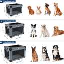 36 Inch Soft Dog Crates, Portable Travel Crate for Large Dogs, 3-Door Foldable Soft Kennel with Mesh Windows for Indoor & Outdoor Travel, with Blanket and a Foldable Bowl