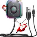 JOYROOM Bluetooth 5.4 AUX Car Adapter[2025 Upgrade] [Stronger Dual Mics& Noise Cancellation] [Multifunction Button& Plug-and-Play] Bluetooth Receiver for Car Music/Hands-Free Calls/Stereo Audio, Black