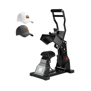 Hat Heat Press Machine for Caps with 2pcs Interchangeable Platens -Black