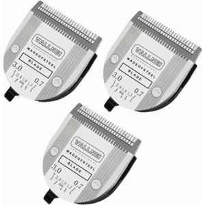 [3-Pack Professional Animal Clipper Blade Compatible with Wahl Arco, Bravura, Chromado, Creativa, Figura, Motion & SuperGroom; Dog, Cat, Horse & Pet Grooming, Detachable & Adjustable