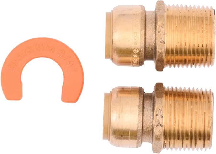 SharkBite 24660LF 3/4 Inch Push-to-Connect x 1 Inch MNPT High Flow Water Filter Installation Kit