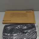 MEETION Wireless Ergonomic Keyboard, Wave Keys Firm Wrist Rest for Natural Typing, 2.4G USB-A Cordless Receiver and USB-C Adapter, Ergo Computer Keyboard Compatible with Windows/Mac/PC/Laptop, Black (Black (Size: 17.39*9.43*1.81in))