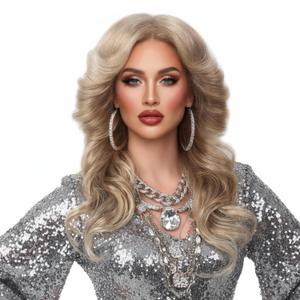 STfantasy 70s Feathered Wigs Disco Costume Blonde Natural Wig for Women Party Fashion Accessory Halloween Cosplay Anime (Blonde)