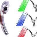 3-Color Temperature Sensitive Gradient LED Shower Head Showerheads Light Water Stream Color Changing Shower Head For Kitchen and Bathroom Baby Safty