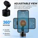 Foldable Magnetic Phone Holder  Double-Sided Suction & Strong Magnet Mount for All Smartphones, Hands-Free Stand for Car, Desk, Mirror, Gym & Wall (Black)