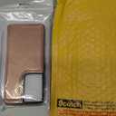 ONETOP Compatible with Samsung Galaxy S21 Ultra Wallet Case with Card Holder, PU Leather Kickstand Card Slots Case, Double Magnetic Clasp and Durable Shockproof Cover 5G 6.8 Inch (Rose Gold)