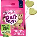 Bonkers Purrpops Freeze-Dried Catnip Flavored Lollipop Treats for Cats, 4 Pack (Pack of 13) (EXP 07/18/27)